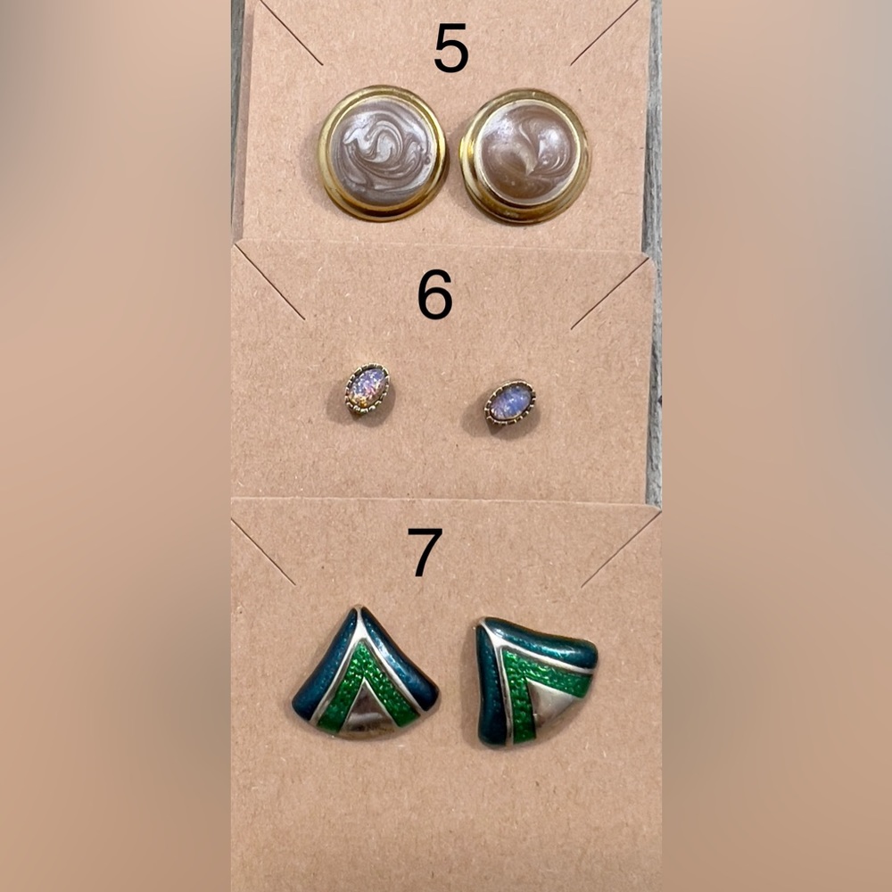 Vintage Earrings EACH SOLD SEPARATELY - Picture 2 of 13